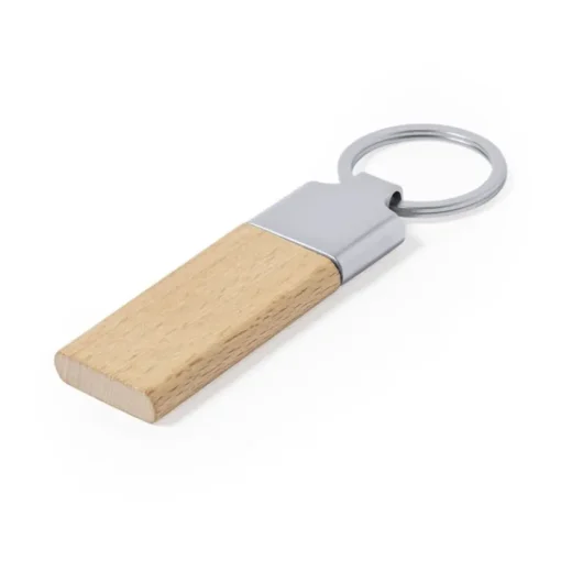 Gift Campaign Portachiavi in legno con placca in metallo per incisione Duo Wood> Portachiavi In Legno