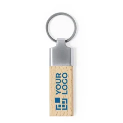 Gift Campaign Portachiavi in legno con placca in metallo per incisione Duo Wood></noscript> Portachiavi In Legno