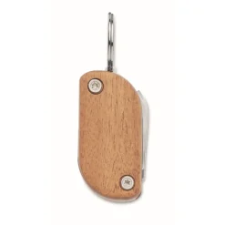 Gift Campaign Portachiavi in di acacia con coltellino multiuso a 7 funzioni> Portachiavi In Legno
