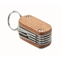 Gift Campaign Portachiavi in di acacia con coltellino multiuso a 7 funzioni><noscript><img width=