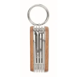 Gift Campaign Portachiavi in di acacia con coltellino multiuso a 7 funzioni><noscript><img width=