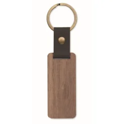 Gift Campaign Portachiavi in di noce con laccetto in pelle sintetica> Portachiavi In Legno