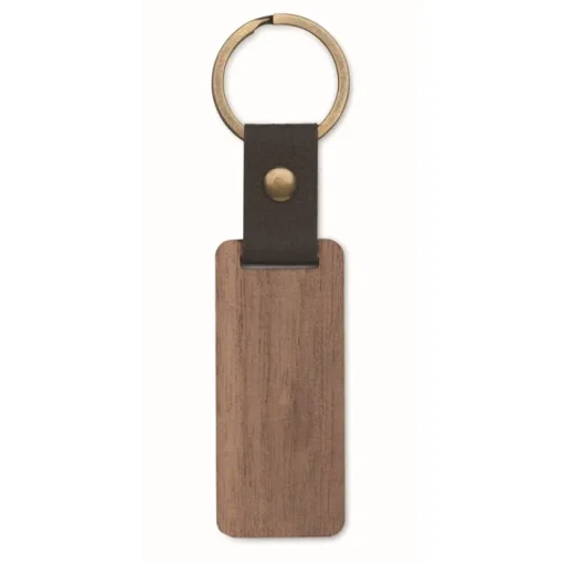 Gift Campaign Portachiavi in di noce con laccetto in pelle sintetica> Portachiavi In Legno
