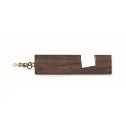 Gift Campaign Portachiavi in di noce con funzione di supporto per cellulare></noscript> Portachiavi In Legno