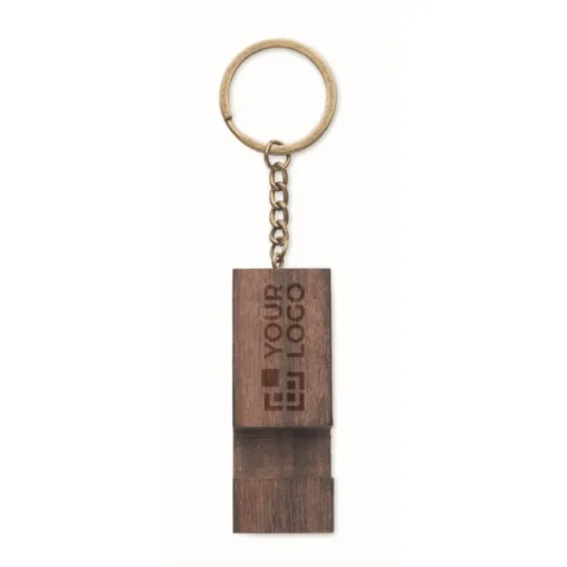 Gift Campaign Portachiavi in di noce con funzione di supporto per cellulare> Portachiavi In Legno