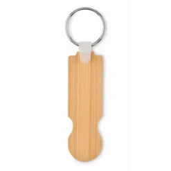 Gift Campaign Portachiavi in rettangolare con gettone carrello spesa Trolley> Portachiavi In Legno