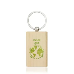Gift Campaign Portachiavi in legno rettangolare con anello in metallo> Portachiavi In Legno