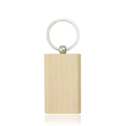 Gift Campaign Portachiavi in legno rettangolare con anello in metallo> Portachiavi In Legno