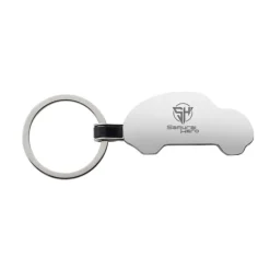Gift Campaign Portachiavi in metallo con incisione a forma di auto in lega di zinco riciclato></noscript> Portachiavi In Metallo