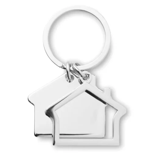 Gift Campaign Portachiavi in metallo con due ciondoli a forma di casa DoubleHome> Portachiavi In Metallo