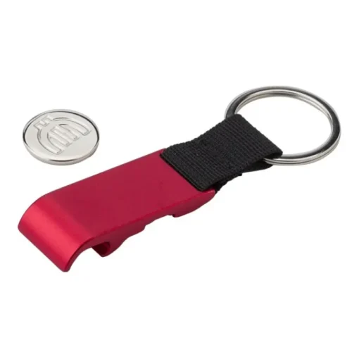 Gift Campaign Portachiavi in metallo con apribottiglie e gettone carrello spesa> Portachiavi Apribottiglie