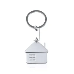Gift Campaign Portachiavi in metallo opaco a forma di casa per incisione Small House></noscript> Portachiavi In Metallo