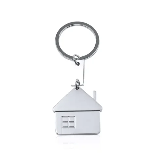 Gift Campaign Portachiavi in metallo opaco a forma di casa per incisione Small House> Portachiavi In Metallo