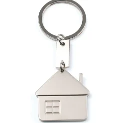 Gift Campaign Portachiavi in metallo opaco a forma di casa per incisione Small House></noscript> Portachiavi In Metallo