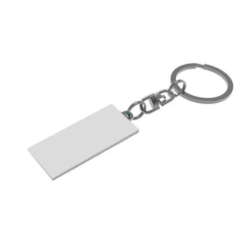 Gift Campaign Portachiavi in ​​metallo sottile personalizzabile in doming Rectangle> Portachiavi In Metallo