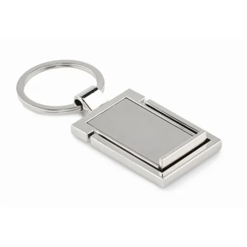 Gift Campaign Portachiavi metallico rettangolare che diventa un supporto per telefono> Portachiavi In Metallo