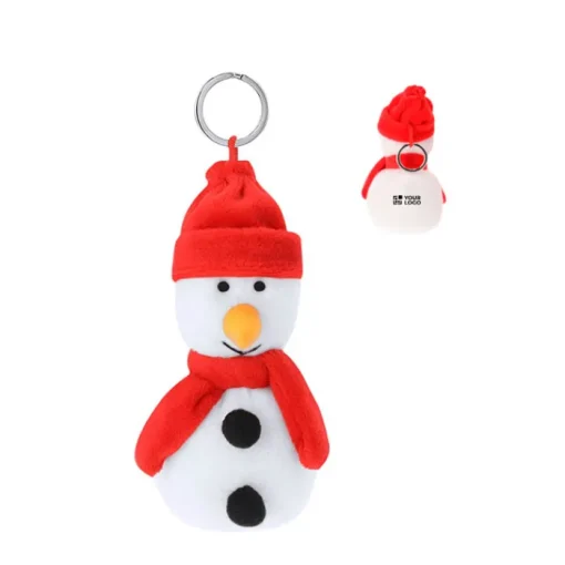 Gift Campaign Portachiavi natalizio in peluche a forma di pupazzo di neve> Gadget Natalizi