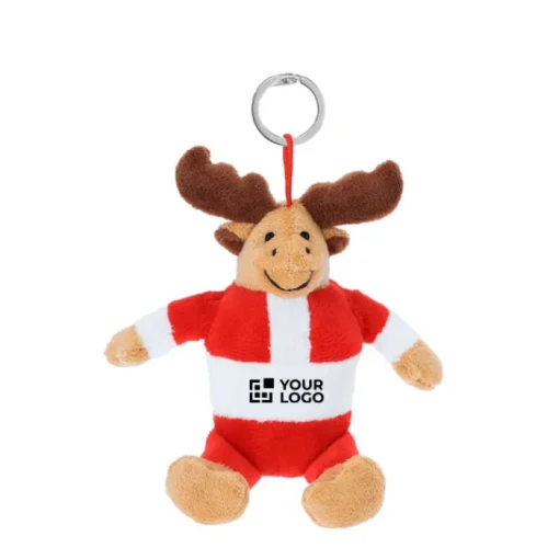 Gift Campaign Portachiavi natalizio in peluche a forma di renna personalizzabile> Gadget Natalizi