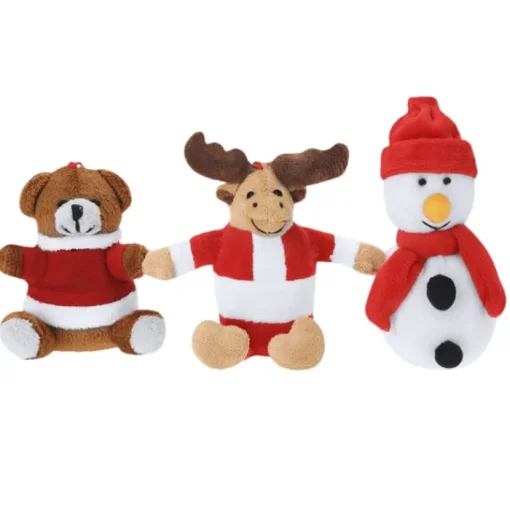 Gift Campaign Portachiavi natalizio in peluche a forma di orsetto personalizzabile> Gadget Natalizi