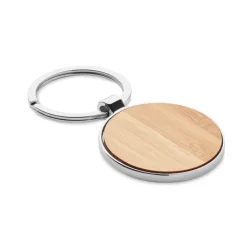 Gift Campaign Portachiavi naturali rotondi con anello Bamboo Round> Portachiavi In Legno