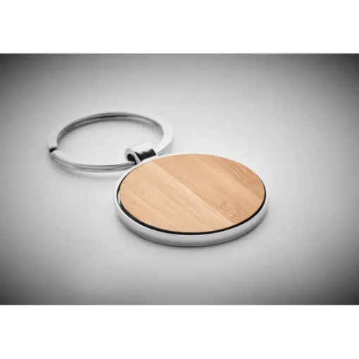 Gift Campaign Portachiavi naturali rotondi con anello Bamboo Round> Portachiavi In Legno