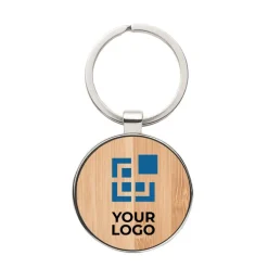 Gift Campaign Portachiavi naturali rotondi con anello Bamboo Round></noscript> Portachiavi In Legno