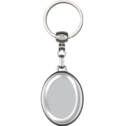 Gift Campaign Portachiavi ovale in metallo personalizzabile in doming su i 2 lati> Portachiavi In Metallo