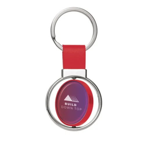 Gift Campaign Portachiavi personalizzato rotondo più colorazioni con anello Spinning> Portachiavi In Metallo
