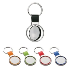 Gift Campaign Portachiavi personalizzato rotondo più colorazioni con anello Spinning></noscript> Portachiavi In Metallo