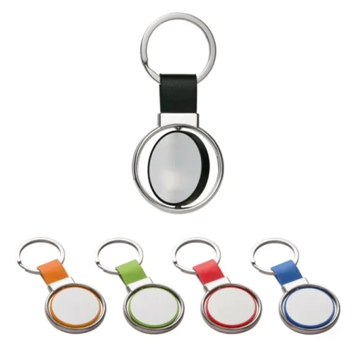 Gift Campaign Portachiavi personalizzato rotondo più colorazioni con anello Spinning> Portachiavi In Metallo