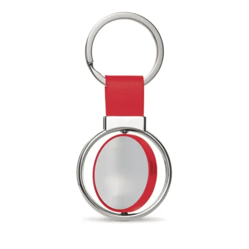 Gift Campaign Portachiavi personalizzato rotondo più colorazioni con anello Spinning> Portachiavi In Metallo