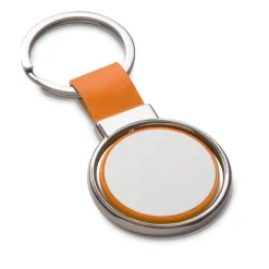 Gift Campaign Portachiavi personalizzato rotondo più colorazioni con anello Spinning></noscript> Portachiavi In Metallo