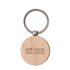 Gift Campaign Portachiavi personalizzato in legno rotondo con anello Roundwood> Portachiavi In Legno
