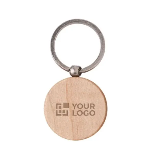 Gift Campaign Portachiavi personalizzato in legno rotondo con anello Roundwood> Portachiavi In Legno