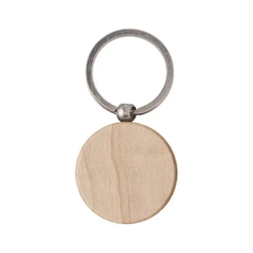 Gift Campaign Portachiavi personalizzato in legno rotondo con anello Roundwood> Portachiavi In Legno