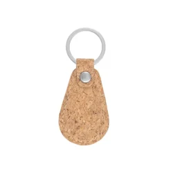 Gift Campaign Portachiavi personalizzato in sughero a goccia scatola Kraft Cork Oval> Portachiavi In Legno