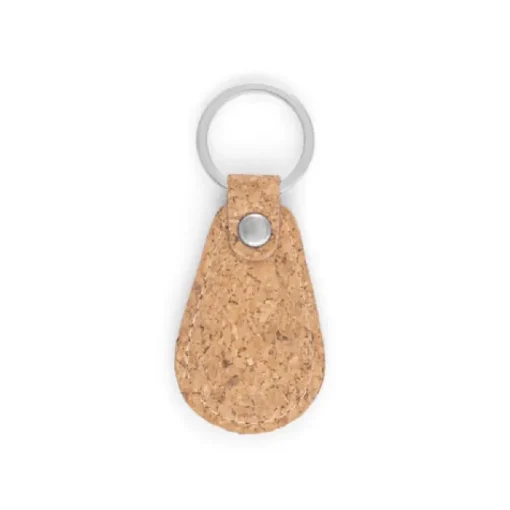Gift Campaign Portachiavi personalizzato in sughero a goccia scatola Kraft Cork Oval> Portachiavi In Legno