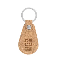 Gift Campaign Portachiavi personalizzato in sughero a goccia scatola Kraft Cork Oval></noscript> Portachiavi In Legno