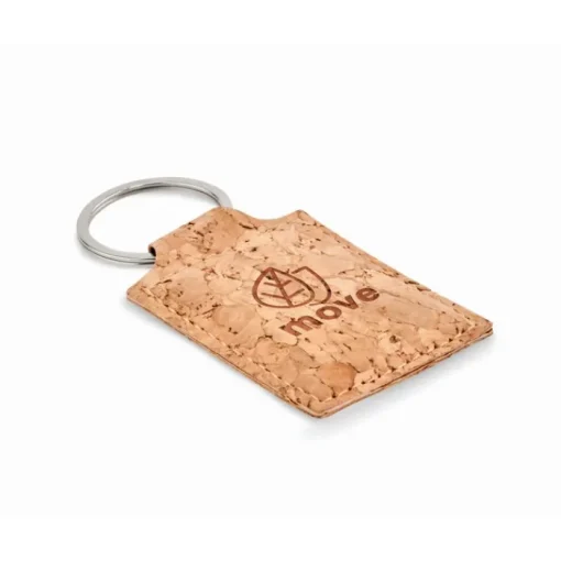 Gift Campaign Portachiavi promozionale morbido in sughero con anello Eco Rectangle> Portachiavi In Legno