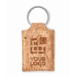 Gift Campaign Portachiavi promozionale morbido in sughero con anello Eco Rectangle></noscript> Portachiavi In Legno