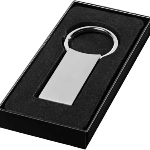 Gift Campaign Portachiavi promozionale rettangolare incisone laser Classic Rectangle> Portachiavi In Metallo