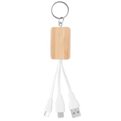 Gift Campaign Portachiavi promozionale naturale cavetti di ricarica USB BambooTech> Portachiavi In Legno