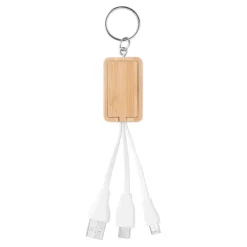 Gift Campaign Portachiavi promozionale naturale cavetti di ricarica USB BambooTech> Portachiavi In Legno