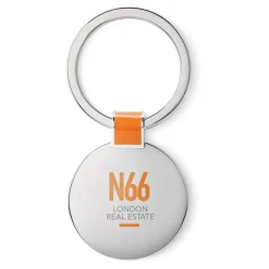 Gift Campaign Portachiavi promozionale metallo lucido rotondo per incisione Circle></noscript> Portachiavi In Metallo