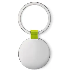 Gift Campaign Portachiavi promozionale metallo lucido rotondo per incisione Circle></noscript> Portachiavi In Metallo