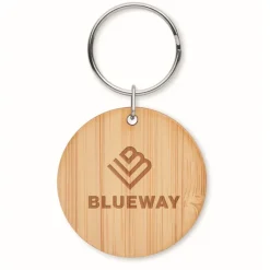 Gift Campaign Portachiavi promozionale in bambù rotondo Ø 4 cm e spesso 0,2cm></noscript> Portachiavi In Legno