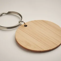 Gift Campaign Portachiavi promozionale in bambù rotondo Ø 4 cm e spesso 0,2cm></noscript> Portachiavi In Legno
