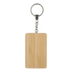Gift Campaign Portachiavi promozionale in bambù con cavetti di ricarica nascosti> Portachiavi In Legno