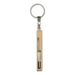 Gift Campaign Portachiavi promozionale in bambù con cavetti di ricarica nascosti></noscript> Portachiavi In Legno