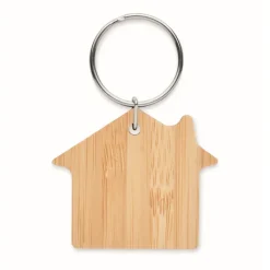 Gift Campaign Portachiavi promozionali in bambù a forma di casa> Portachiavi In Legno